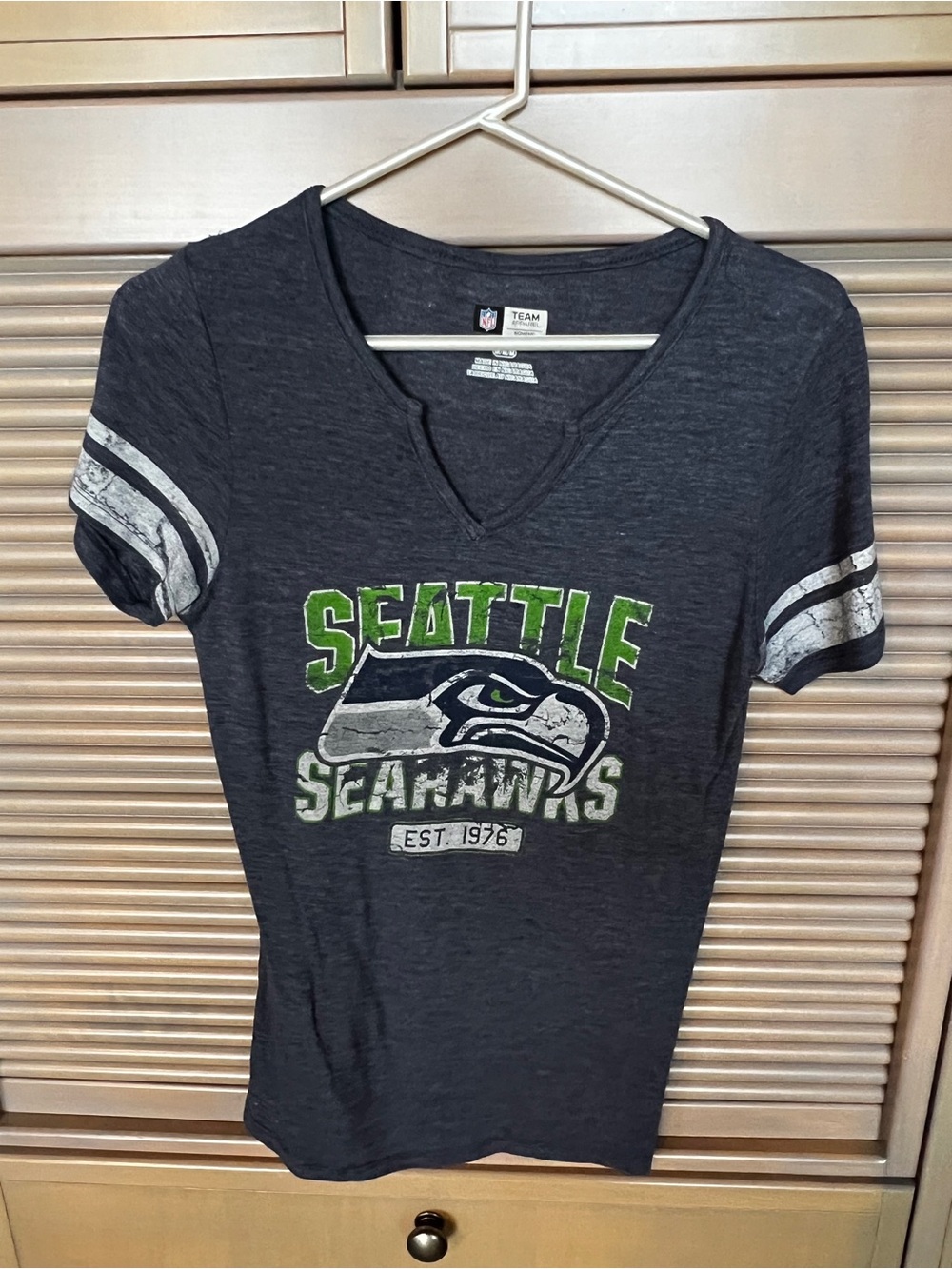 NFL Team Women’s Seattle Seahawks V-Neck T-Shirt